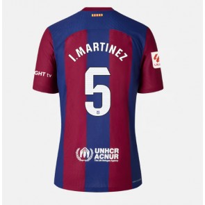 Barcelona Inigo Martinez #5 Dámské Domácí Dres 2023-24 Krátký Rukáv